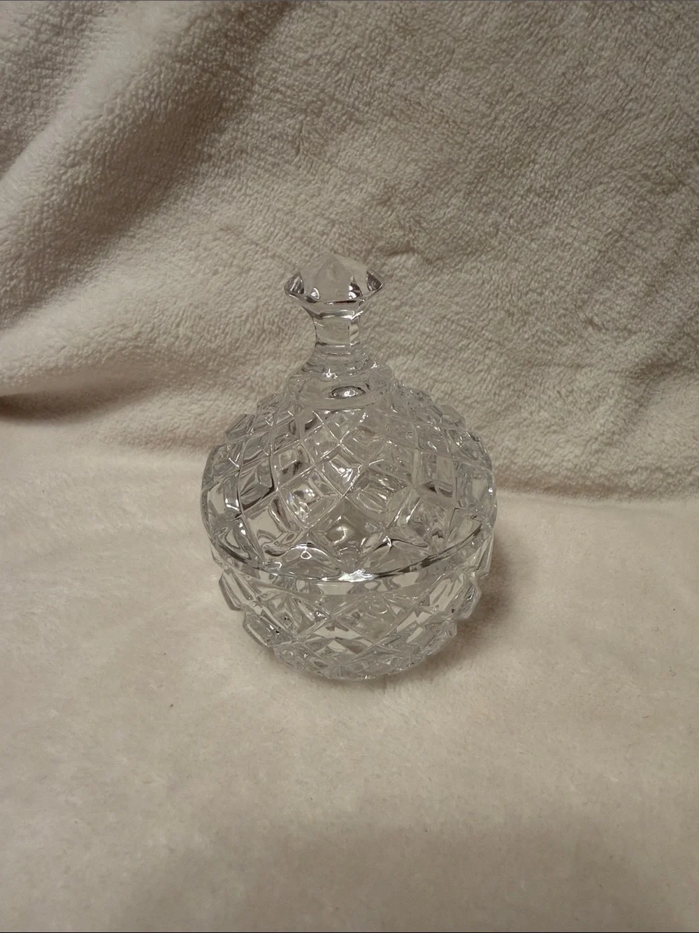 Crystal trinket or jam jar